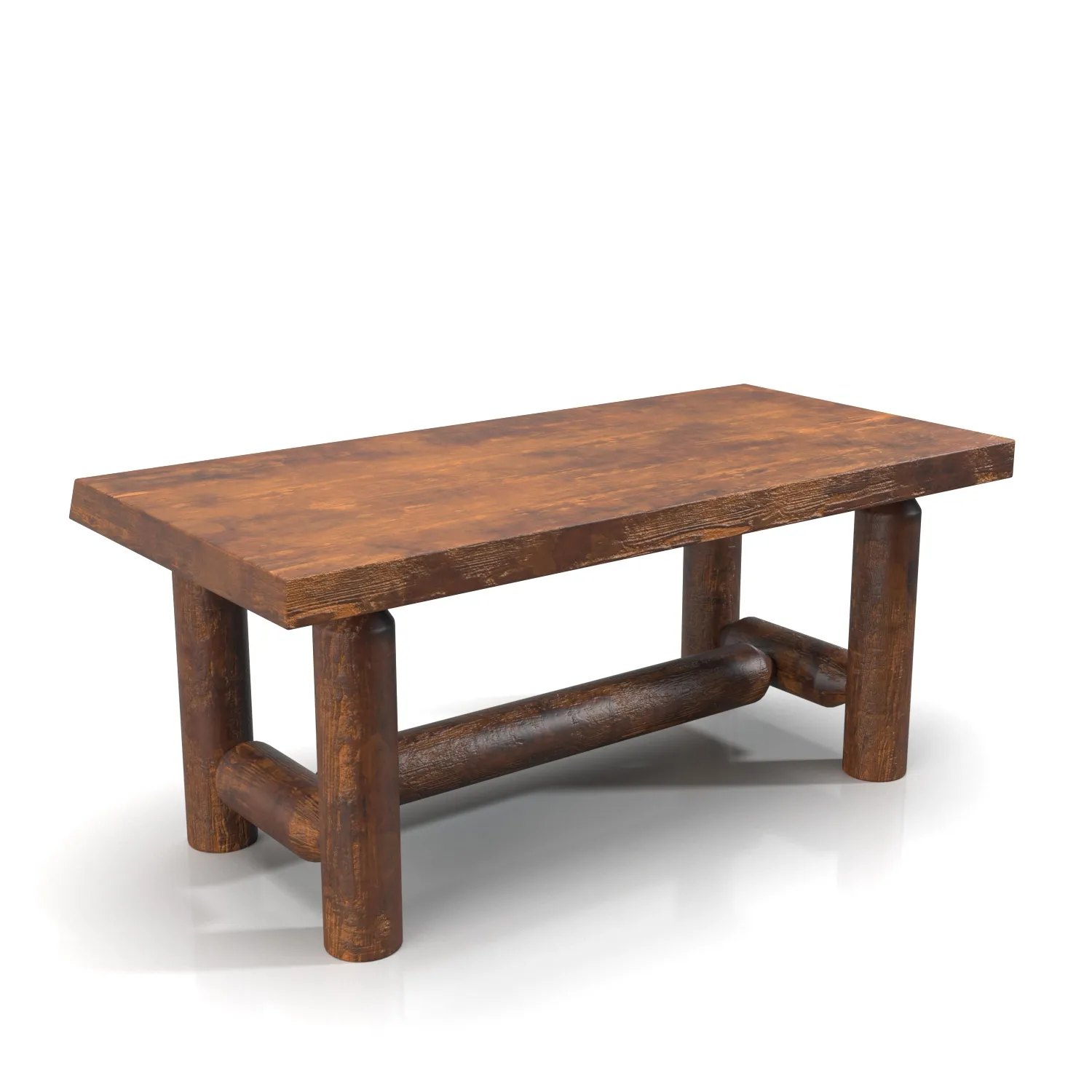 Live Edge Log Pine and Cedar Coffee Table PBR 3D Model_01